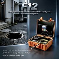Kit complet de caméra d'inspection de tuyaux F12 HD avec stockage sur carte TF et garantie d'un an pour la détection des canalisations résidentielles