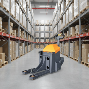 Transpalette électrique avec mât monophasé, pneus pleins, utilisation debout, pour usage intérieur en usine - Product Image 2