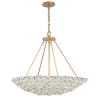 Lustre en céramique floral élégant et luxueux de style français moderne, blanc mat, luminaire suspendu en forme de fleur pour salon et salle à manger
