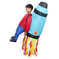 Costume gonflable de fête d'enfant de jet de fusée drôle costume de festival géant transportant le costume de fusée de cosplay pour des enfants