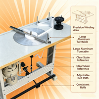 Machine à enrouler les rubans textiles avec pédale de commande et compteur numérique pour le rangement des bandes élastiques