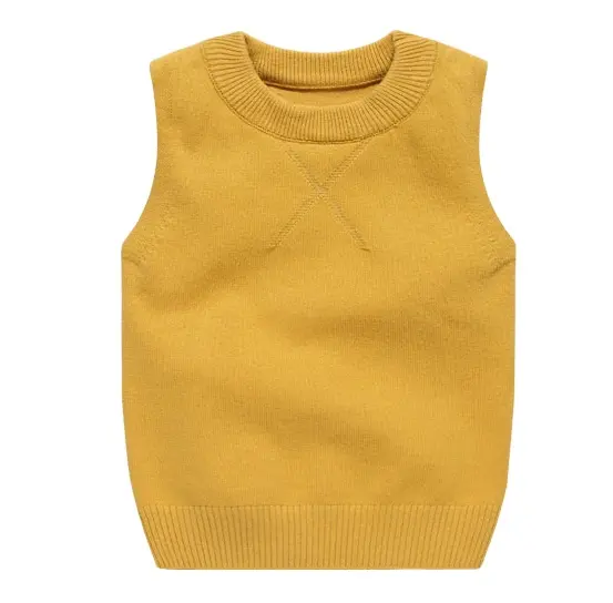 Custom Kids Girls Boys Tanks Tops Baby Boy Sweater Vest Girl 100 Wool Yarn Sleeveless Vest Print Children DHL OEM