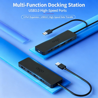 Hub d'extension de port USB durable, hub USB 3.0 5 Gbps compatible avec les systèmes d'exploitation Windows et Mac