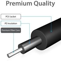 Câble audio numérique optique Toslink SPDIF coaxial à angle droit LA-5.1 avec gaine en nylon tressé pour barre de son et téléviseur