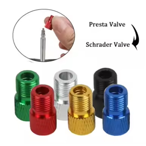 Nouveaux accessoires de vélo, embout en aluminium coloré pour <span class=keywords><strong>valve</strong></span> de pneu de vélo, adaptateur de <span class=keywords><strong>valve</strong></span> <span class=keywords><strong>Presta</strong></span> vers <span class=keywords><strong>valve</strong></span> Schrader, bouchons anti-poussière - Product Image 2