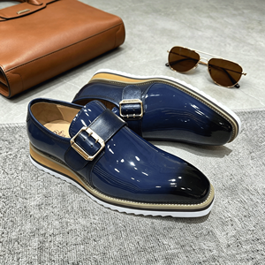 รองเท้าผู้ชายแบบ Monk Strap น้ำหนักเบา หนังแก้ว แต่งตัวได้ ใส่สบาย พื้นหนา เงางาม พร้อมส่ง ขั้นต่ำ <span class=keywords><strong>1</strong></span> คู่ - Product Image 1