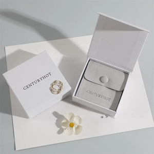 Scatola Regalo per Gioielli Personalizzata di Lusso con Chiusura Magnetica, in Cartone da 1200g, per Anelli e Collane, con Logo - Product Image 6