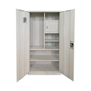 Armario Metálico de 2 Puertas Personalizado de Fábrica con Caja Fuerte, Armario de Acero para Dormitorio, Mueble de Almacenamiento de Ropa - Product Image 2