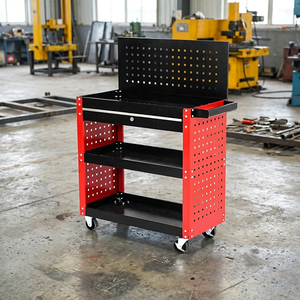 Chariot à outils à 3 niveaux en acier laminé à froid, fabrication professionnelle, faible coût, service personnalisé, chariot utilitaire pour atelier et garage - Product Image 1