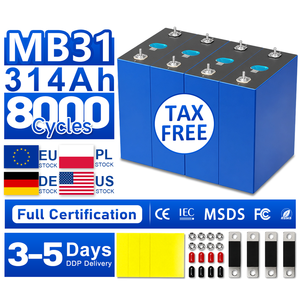 Stock UE Neuf Grade A EVE 3.2V LiFePO4 MB31 314Ah 330Ah Certifié CE UL 8000 Cycles pour Système de Stockage d'Énergie Domestique (ESS) - Product Image 1