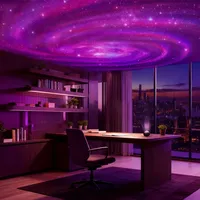 Projecteur LED Ciel Étoilé Galaxie, Veilleuse USB en ABS, 249-2000 Lumens, Lumières Décoratives pour Chambre, Fêtes, Noël, Mariages