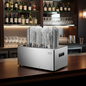Máquina pulidora de copas de vino Vevor de 8 cepillos con capacidad para 660 copas, para uso en bares y restaurantes. - Product Image 2