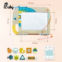 Tableau magnétique à thème Forêt de dessins animés avec stylet, tampons, gomme, tablette à dessin portable et réutilisable, jouet créatif Z12288B