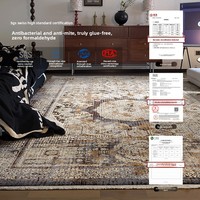 Tapis de style européen pour salon et table basse, sans adhésif, sans formaldéhyde, tapis épaissi pour villas