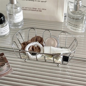 Panier de rangement multi-niveaux en alliage de zinc, non pliable, de luxe léger, pour vaisselle et comptoir de salle de bain - Product Image 6