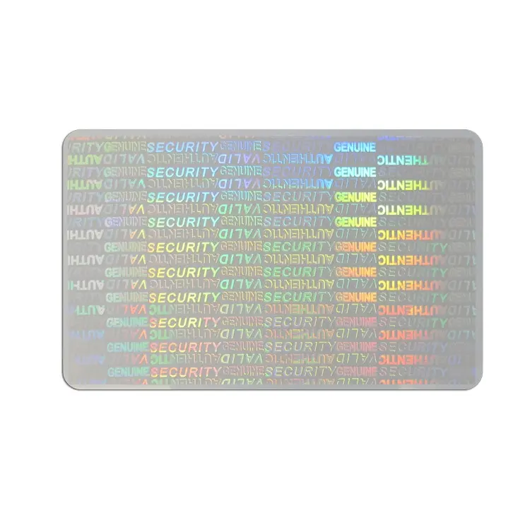 ملصقات الأمن شفافة مخصصة لبطاقة الهوية المجسمة