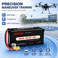 بطارية صناعية للطائرات بدون طيار، حزمة طاقة للطائرات بدون طيار ذاتية التحكم (UAV) بسعة 30000 مللي أمبير، 6S 8S 12S 16S، عالية السعة، طويلة المدى، بطارية شبه صلبة