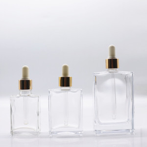 Quadratische 30ml Bernsteinfarbene Mattglas-Flasche für Ätherische Öle mit Glaspipette 30 ml 1oz Braune Leere Rechteckige Parfümflasche - Product Image 5