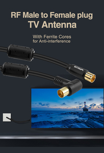 Buena calidad negro 1m 2m 3M RG6 <span class=keywords><strong>cable</strong></span> coaxial 90 grados RF <span class=keywords><strong>macho</strong></span> a hembra <span class=keywords><strong>cable</strong></span> coaxial para CCTV <span class=keywords><strong>cable</strong></span> de <span class=keywords><strong>antena</strong></span> de <span class=keywords><strong>TV</strong></span> chapado en oro - Product Image 6