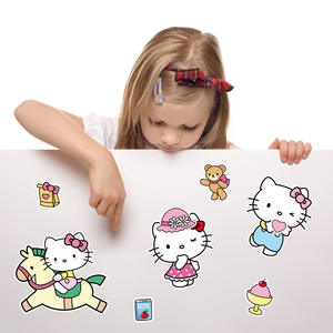 8 autocollants de puzzle imperméables, style mignon, interactifs parent-enfant, bricolage éducatif, dessin animé, faire un visage - Product Image 4