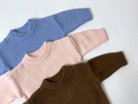 SANOU Vente Flash Pull Confortable 100% Coton pour Bébé, Automne Hiver, Manches Longues, Tricot Côtelé Uni pour Enfants et Nourrissons