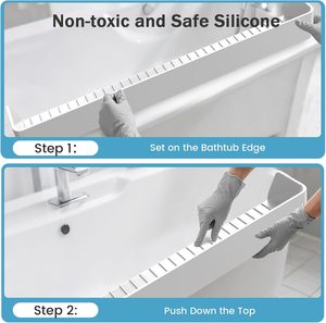 Protection anti-éclaboussures pour <span class=keywords><strong>baignoire</strong></span> avec plateau <span class=keywords><strong>de</strong></span> jeu et étagère, dotée <span class=keywords><strong>de</strong></span> ventouses puissantes, support <span class=keywords><strong>de</strong></span> rangement pour jouets à placer au-dessus <span class=keywords><strong>de</strong></span> la <span class=keywords><strong>baignoire</strong></span>, protection <span class=keywords><strong>de</strong></span> rebord <span class=keywords><strong>de</strong></span> <span class=keywords><strong>baignoire</strong></span> - Product Image 4