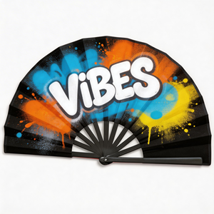 Abanicos de papel grandes personalizados, plegables, de bambú, para bodas, estilo chino, económicos - Product Image 5