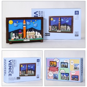 CITY POSTCARD-VENICE Skyline, <span class=keywords><strong>Serie</strong></span> de Bloques de Construcción para Juegos STEM, Tiendas de Regalos, Tiendas de Aficiones, Pedidos al por Mayor - Product Image 5