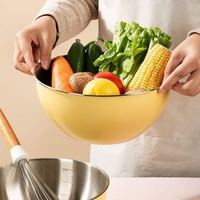 Fabrication en usine de bols à salade et de bols à fruits modernes écologiques personnalisés argentés/dorés/blancs/jaunes en acier inoxydable 201
