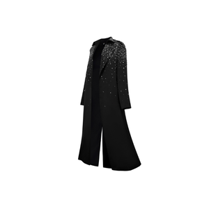 Abrigo largo para mujer Precio de fábrica Abrigo de Noche Estrellada con botones Abrigos para mujer Embalaje personalizado Fabricante original de Vietnam - Product Image 4