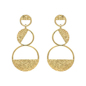 Vente chaude de haute qualité Fine femmes bijoux plaqué or 925 en argent Sterling boucles d'oreilles de mariage bijoux - Product Image 1