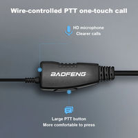 Casque pour talkie-walkie Baofeng BF-106 avec micro K-Plug, écouteur filaire pour radio bidirectionnelle, écouteur à crochet d'oreille pour talkie-walkie BF888S UV5R