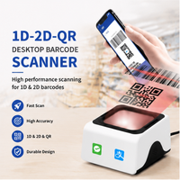 Escáner de Código de Barras de Escritorio Compacto JR P5, Lector Rápido de Códigos QR 2D CMOS, Estación USB con Cable para Manos Libres, para Puntos de Venta Minorista