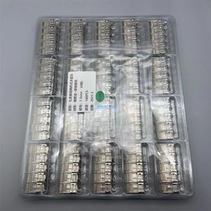 <b>Rj45</b> Shielded Crimp Connector 8p8c Copper Alloy 1.5mm For Cat7 Ethernet <b>Cable</b> 100pcs Pack - Product Image 1