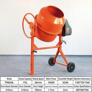 Miscelatori per Cemento ad Alta Coppia con Ingranaggio a Pignone, 175L Diesel, per Fondamenta e Massetti in Edilizia - Product Image 2