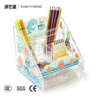 Boîte de rangement transparente en acrylique à tiroirs, organisateur multi-compartiments pour maquillage, bijoux, stylos, support de table personnalisable, fabrication sur mesure
