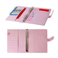 Carnet de notes personnalisé en cuir PU, organiseur à feuilles mobiles A6, classeur à 6 anneaux avec fermeture magnétique