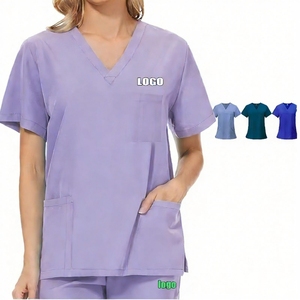 Ensembles de Jogging Unisexe en Tissu Éponge Polyester/Rayonne, Thermocollés, avec Logo Personnalisé, Qualité Médicale, Respirants, OEM, Uniformes de Travail pour Hôpital - Product Image 3