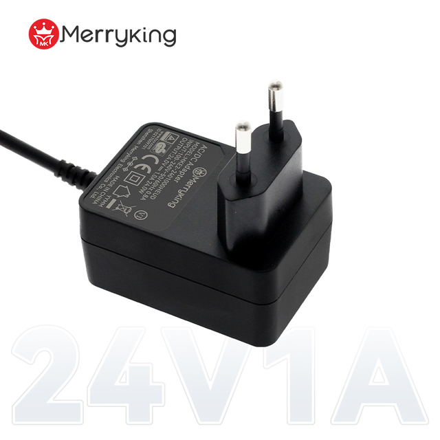 OEM Factory 5V 6V 9V 12V 15V 18V 0.5A 1.5A 2A 2.5A 3A 4A AC DC Adapter 24V 1A EU Plug Power Supply for Led Lamp