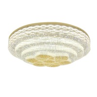 Lustre en cristal personnalisé pour hôtel centre commercial villa éclairage plafonnier rond à trois couches