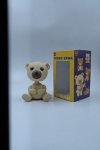 Cute Bobblehead Teddy Bear Figurine Playful Mini Showpiece for <b>Car</b> Dashboard, Office Desk, Kids <b>Table</b> & Home Decoration - Product Image 2