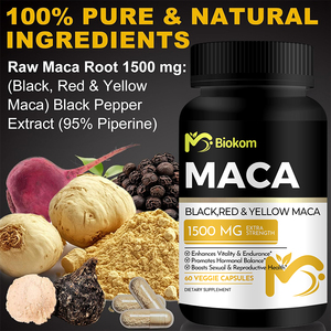 Fabrika Fiyatı 1500mg Organik Erkek <span class=keywords><strong>Maca</strong></span> Enerji Kapsülleri <span class=keywords><strong>Maca</strong></span> Kökü Kapsülleri Toptan Hormonal Denge İçin - Product Image 2