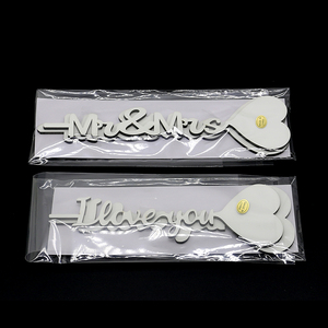 Artisanat Design personnalisé Sublimation blanc 3mm d'épaisseur motif personnalisé Mr & Mrs MDF coeur pour la décoration de mariage - Product Image 5