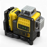 Niveau laser vert auto-nivelant 360 degrés, ligne horizontale et verticale, outil rechargeable 12V avec couverture sur 3 côtés