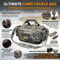 Sac de chasse flottant personnalisé pour la chasse aux oiseaux aquatiques, sac de transport pour abri de chasse au canard avec plusieurs compartiments de rangement et fond en EVA moulé