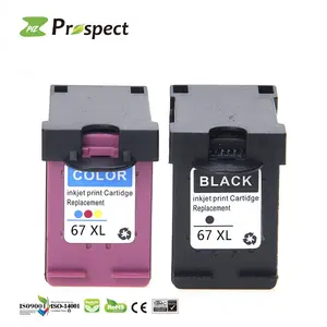 Prospect 67xl 67 Xl Premium Kleur Gereviseerde Inkjet Inktcartridge Voor Hp67xl Voor Hp67 Voor Hp Deskjet 1200 2700 Printer