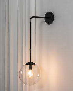 Applique Murale Moderne en Fer, Cuivre et Verre, Style Nordique Minimaliste, <span class=keywords><strong>Lampe</strong></span> <span class=keywords><strong>de</strong></span> <span class=keywords><strong>Chevet</strong></span> pour Chambre, Décoration Créative pour Hôtel, Luminaire Mural Globe Transfrontalier - Product Image 2