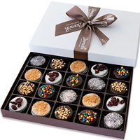 Boîte d'emballage pour chocolat carrée avec ruban doré, boîte à chocolat avec compartiments