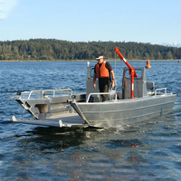 2025 Yacht de cargaison de bateau de péniche de débarquement en aluminium personnalisé de 20 pieds avec des caractéristiques marines pour la pêche ou un usage personnel