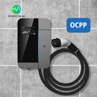 Cargador de Vehículos Eléctricos de 22kW CA, Trifásico, 380V, Tipo 1, Tipo 2, GBT, con OCPP, RFID, WiFi, DLB, para Uso Comercial y de Oficina, WrightCharge